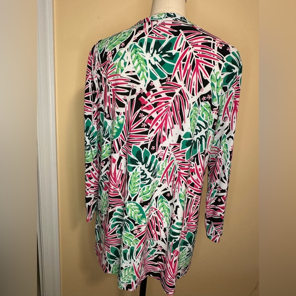 Pappagallo Multicolor Leaf Pattern Top - image 2